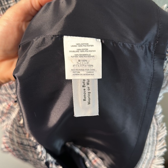 J. Crew Lightweight Tweed Sheath Dress (Red White Blue, G0951, Size 6) - Picture 8 of 8